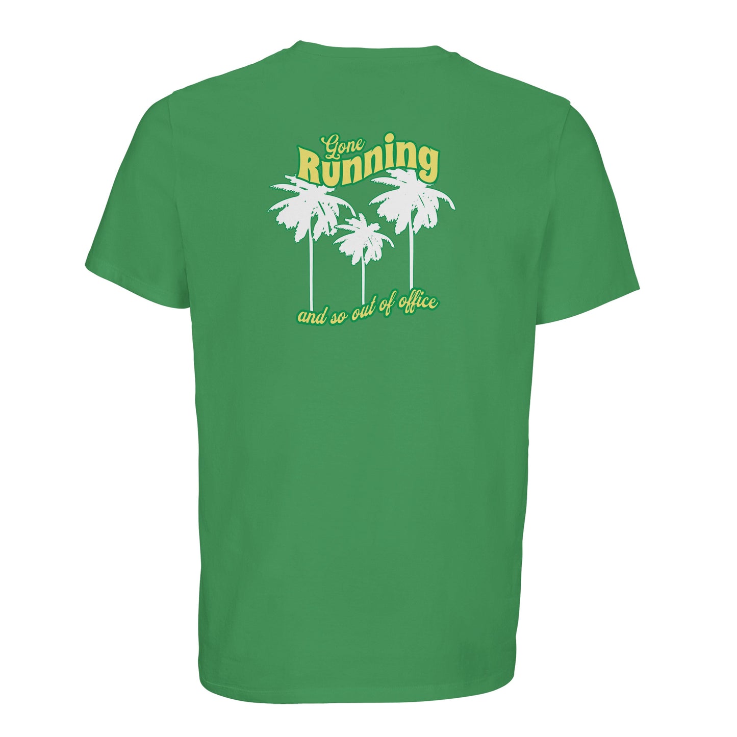 Product picture Gone running and so out of office unisex t-shirt green2