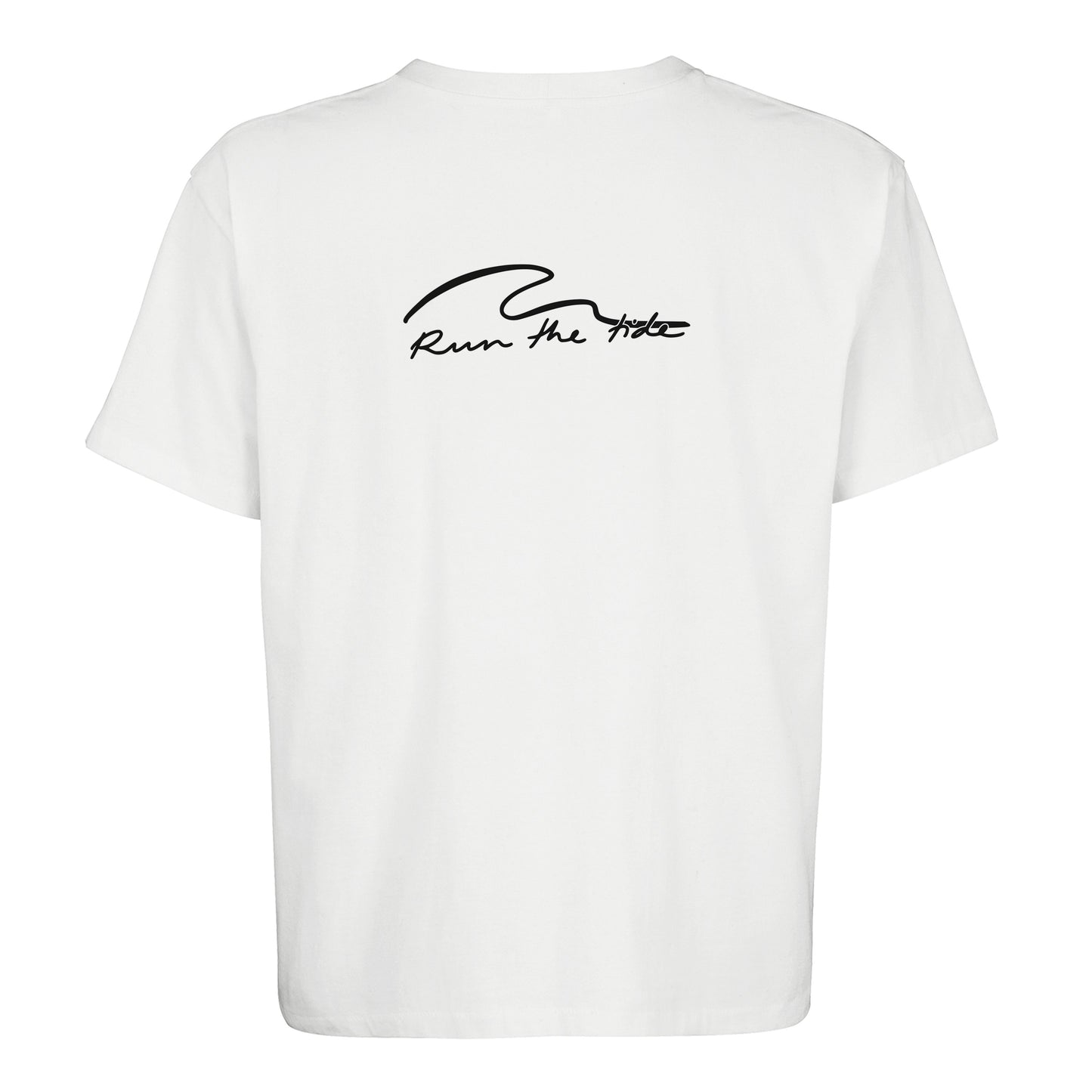 Product picture Run the tide unisex oversized t-shirt white2