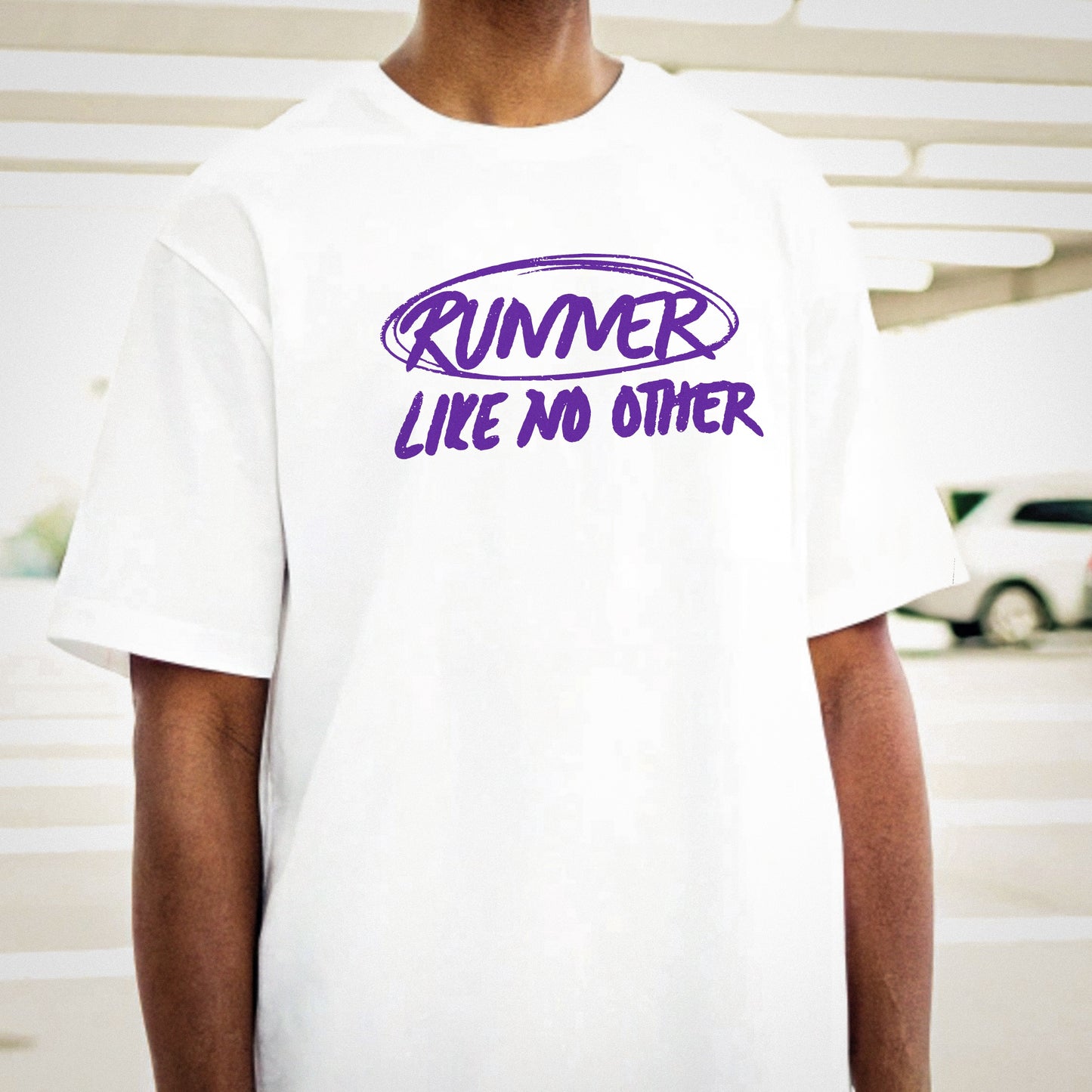 Product picture Runner like no other Men’s oversized t-shirt white