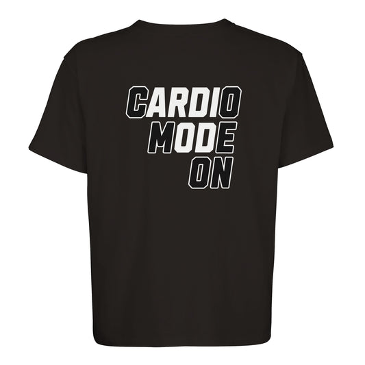 Cardio Mode On Unisex Oversized T-shirt - Black - RUNNYME