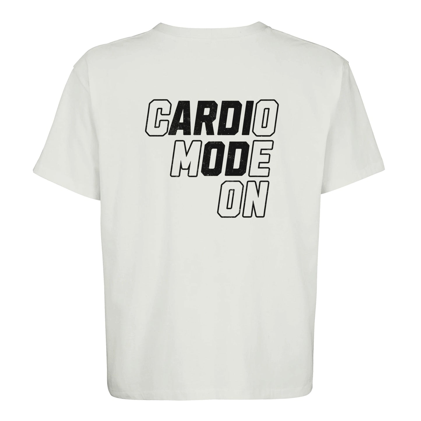 Cardio Mode On Unisex Oversized T-shirt - White - RUNNYME