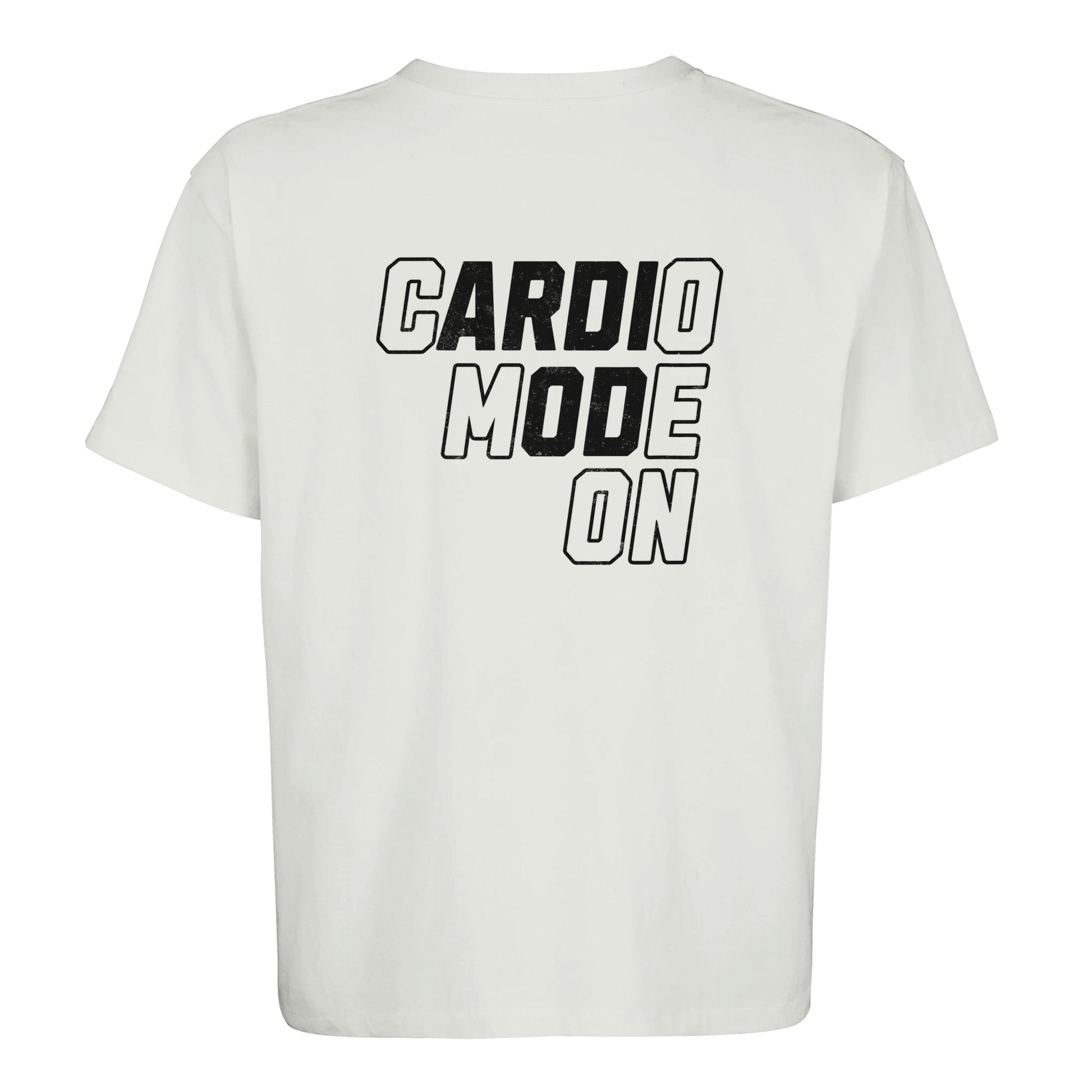 Cardio Mode On Unisex Oversized T-shirt - White - RUNNYME