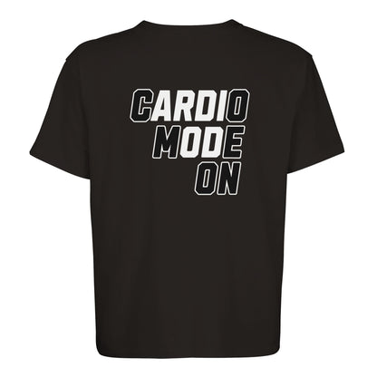 Product picture_Cardio_Mode_On_Unisex_T-shirt_Black