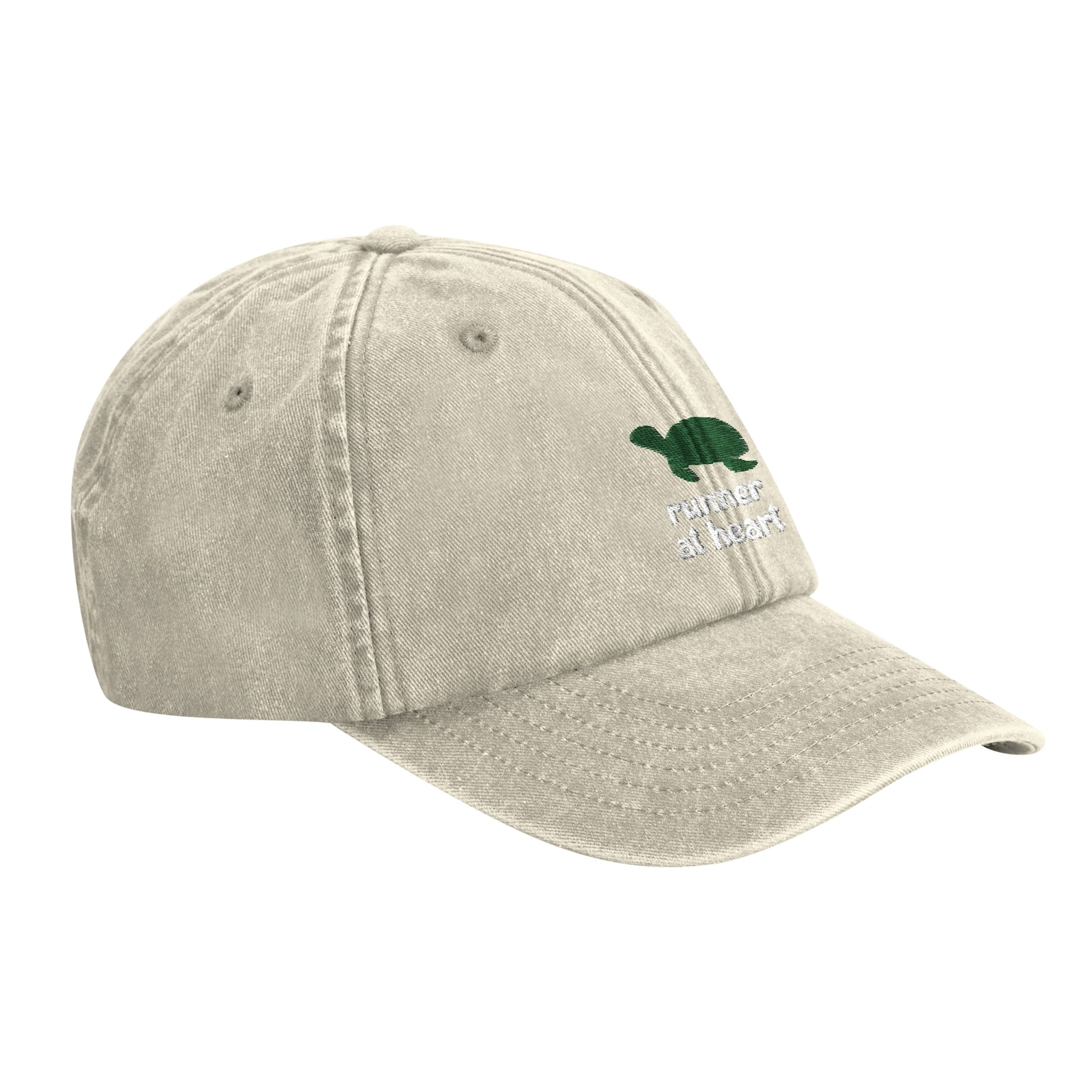 Denim cap for slow runners in beige