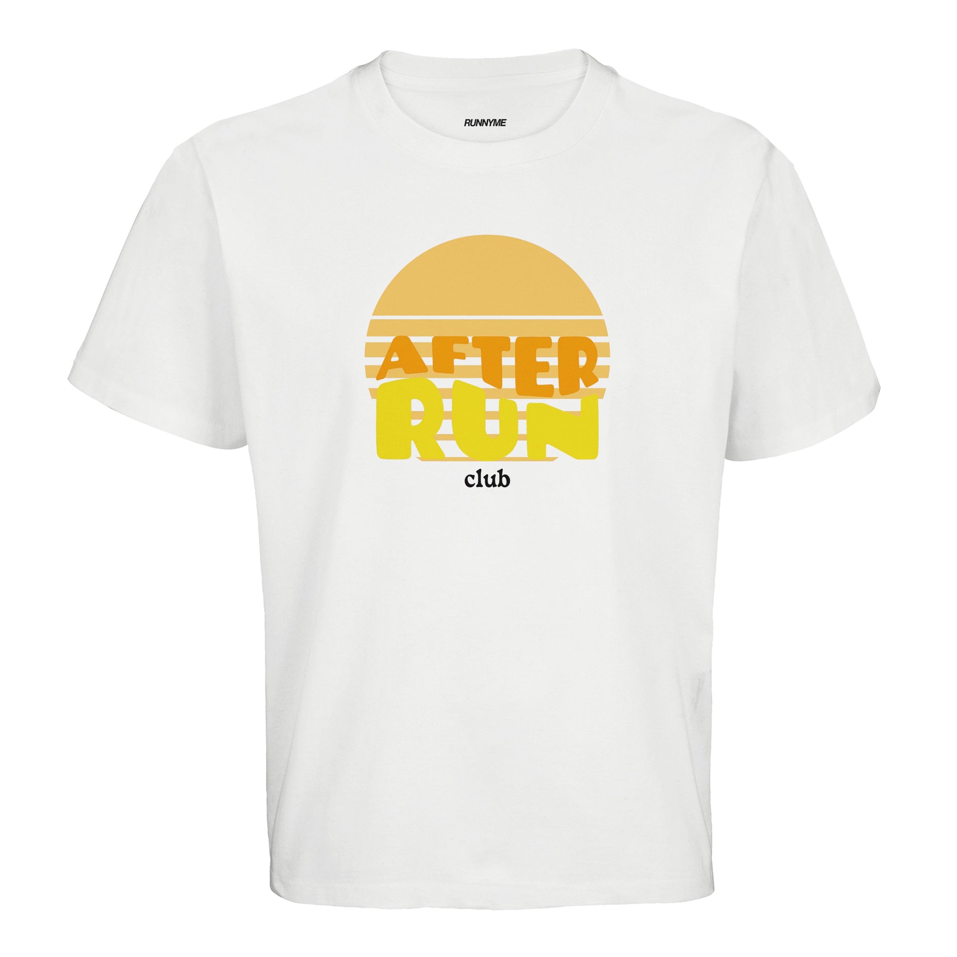 Product picture After run club unisex oversized t-shirt white3