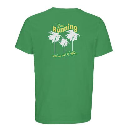 Product picture Gone running and so out of office unisex t-shirt green2