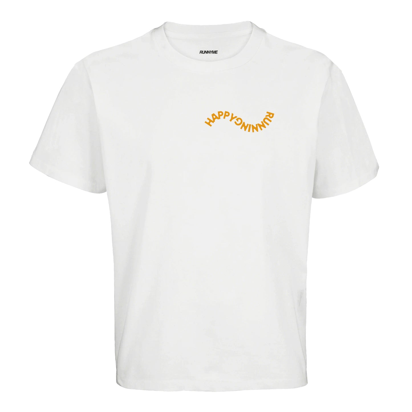 Product picture Happy running unisex oversized t-shirt white2