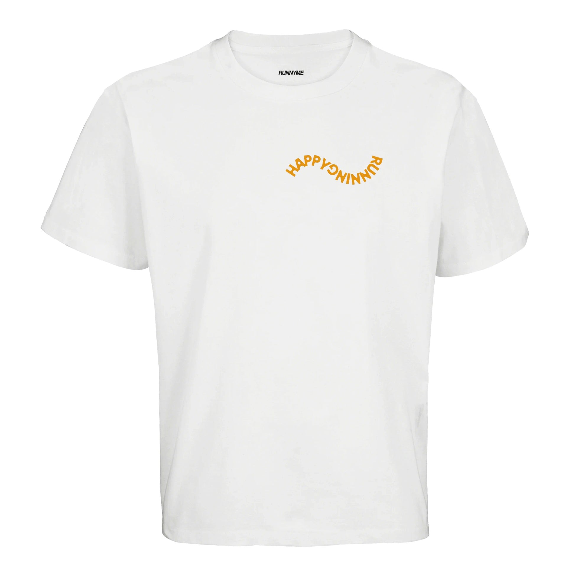 Product picture Happy running unisex oversized t-shirt white2