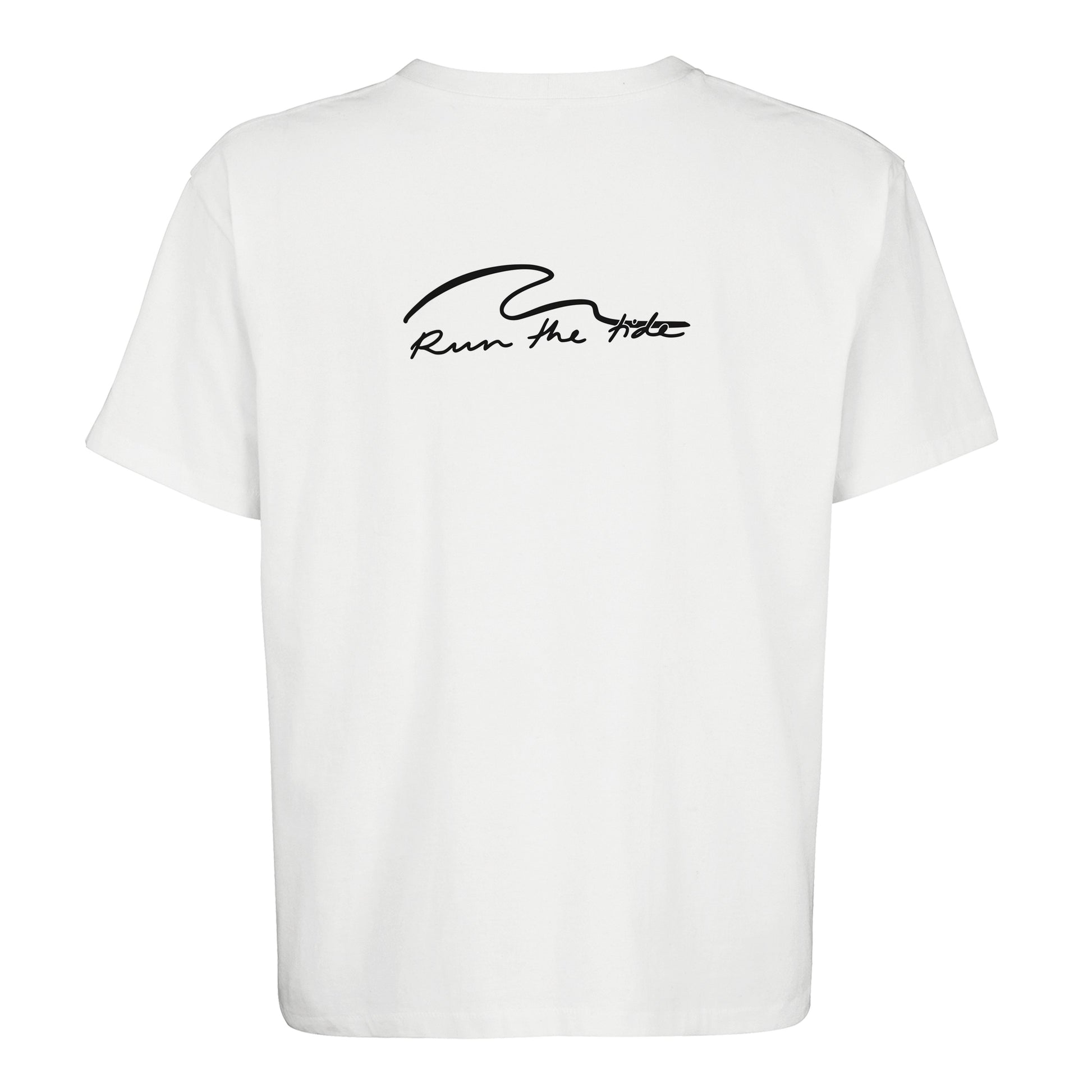 Product picture Run the tide unisex oversized t-shirt white2