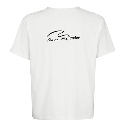 Product picture Run the tide unisex oversized t-shirt white2