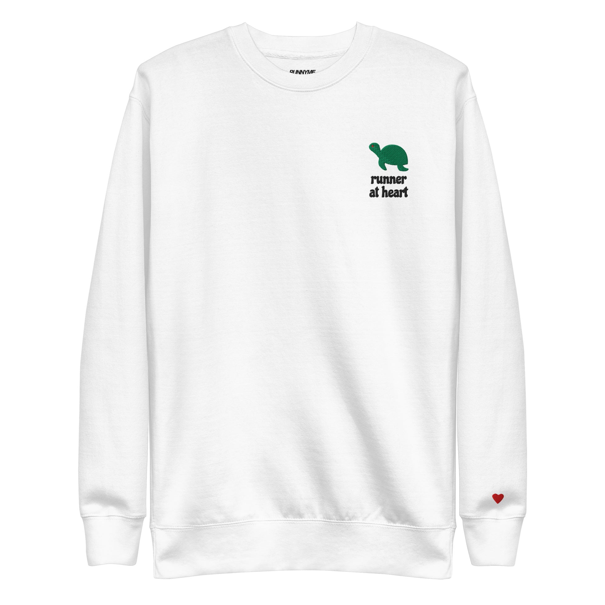 Product picture Runner at heart unisex sweatshirt white