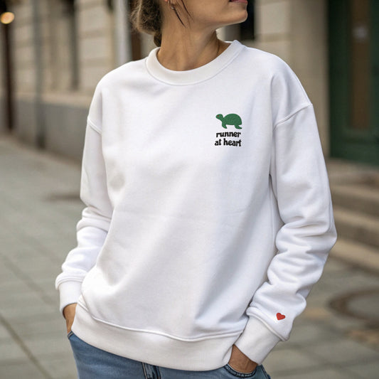 Product_picture_Runner_at_heart_unisex_sweatshirt_white4