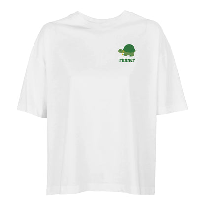 Product picture Runner women’s oversized t-shirt white2