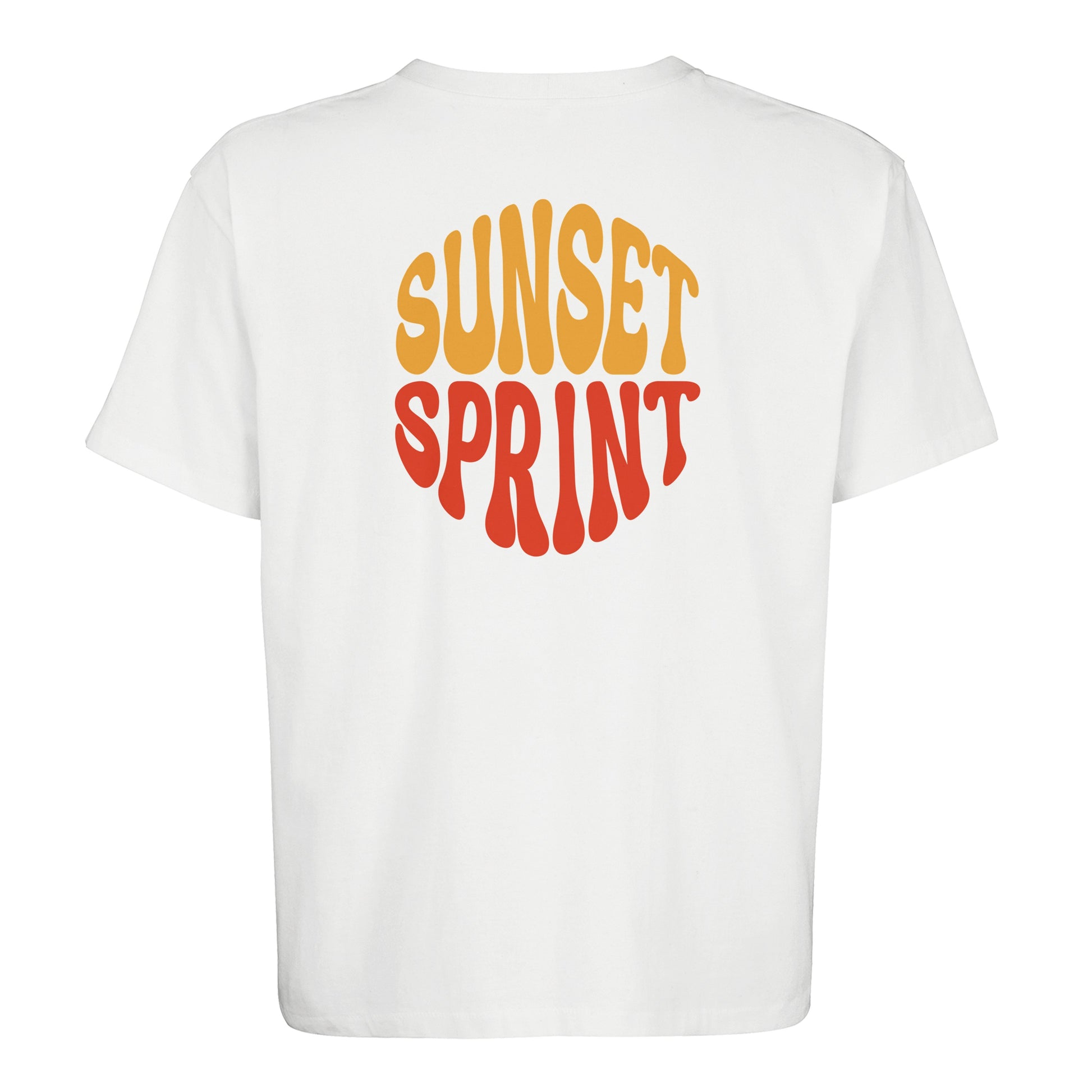 Product picture Sunset sprint unisex oversized t-shirt white3